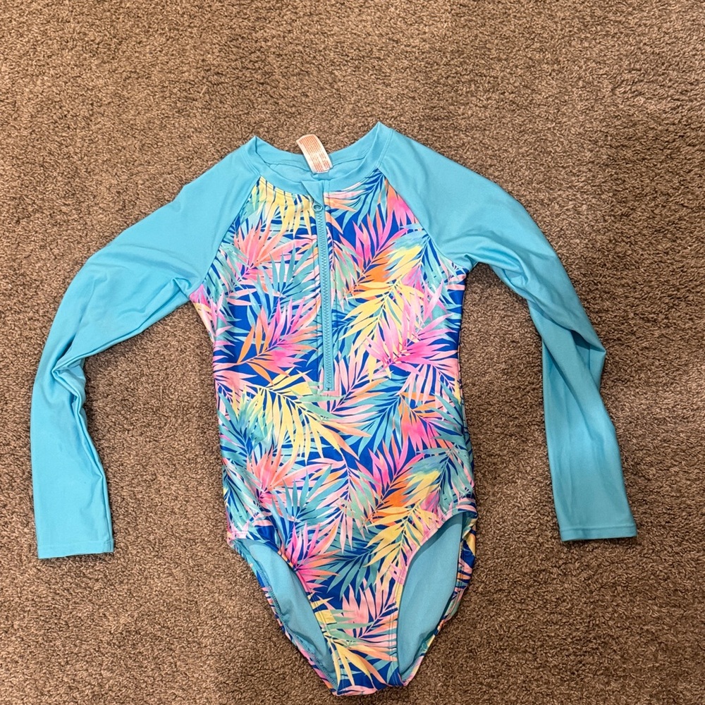 Cat & Jack Blue and Pink Kids Rashguard